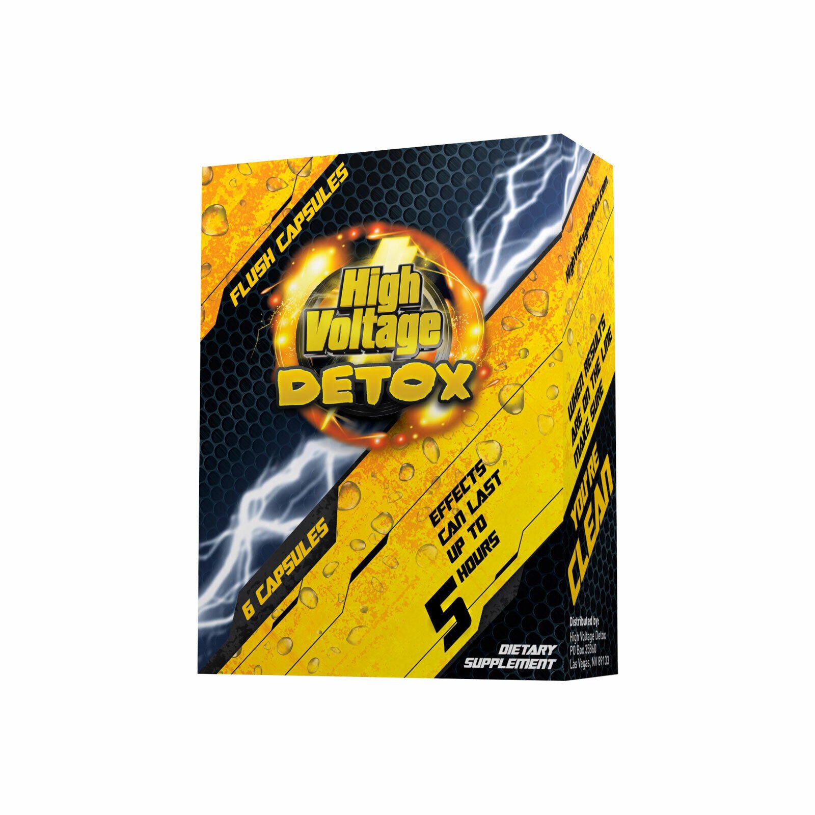 HIGH VOLTAGE DETOX FAST FLUSH CAPSULES - 6 CAPSULES PER BOX