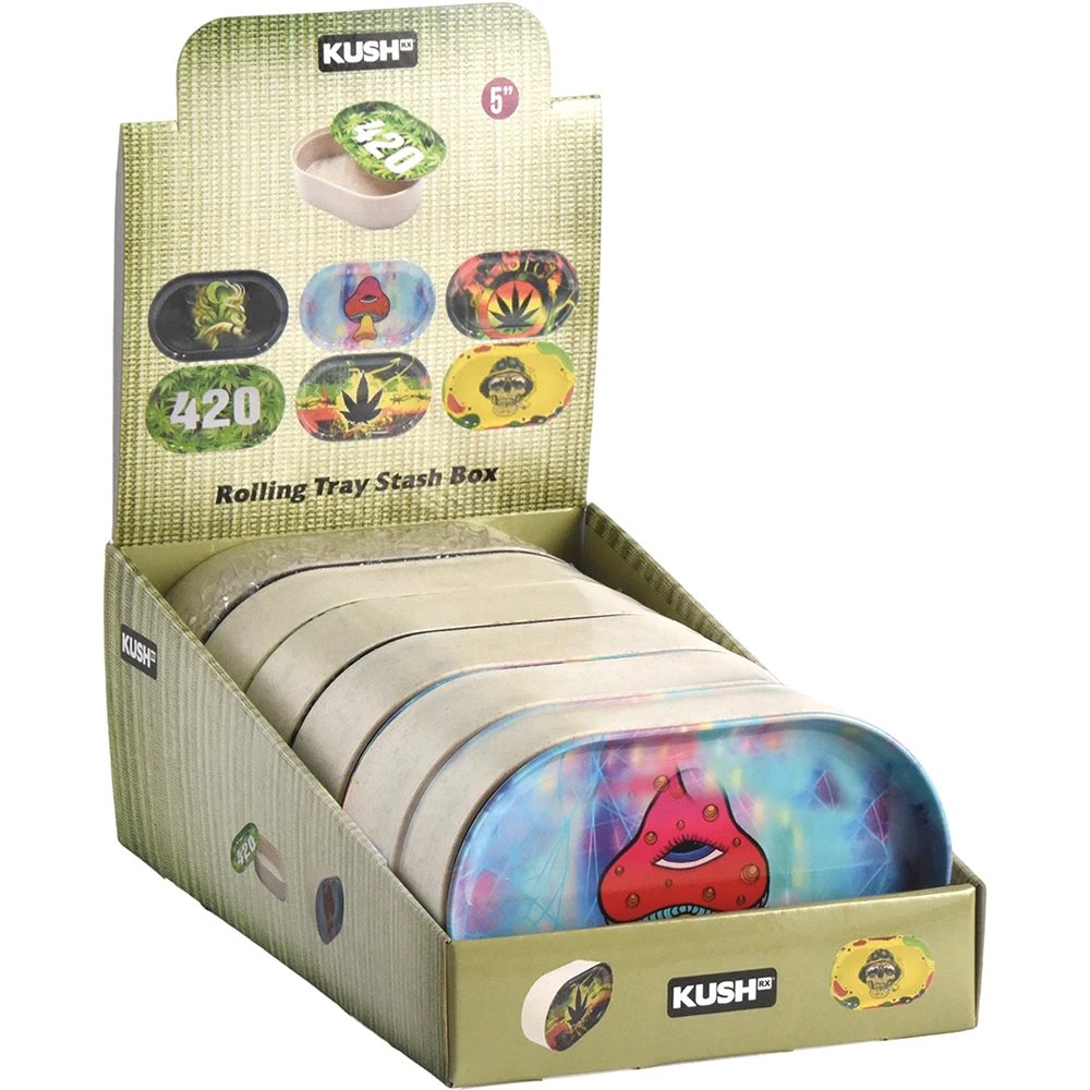 KUSH ROLLING TRAY BOX - DISPLAY OF 6