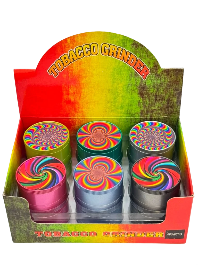 SWIRL 3 PARTS 51MM GRINDER - DISPLAY OF 12